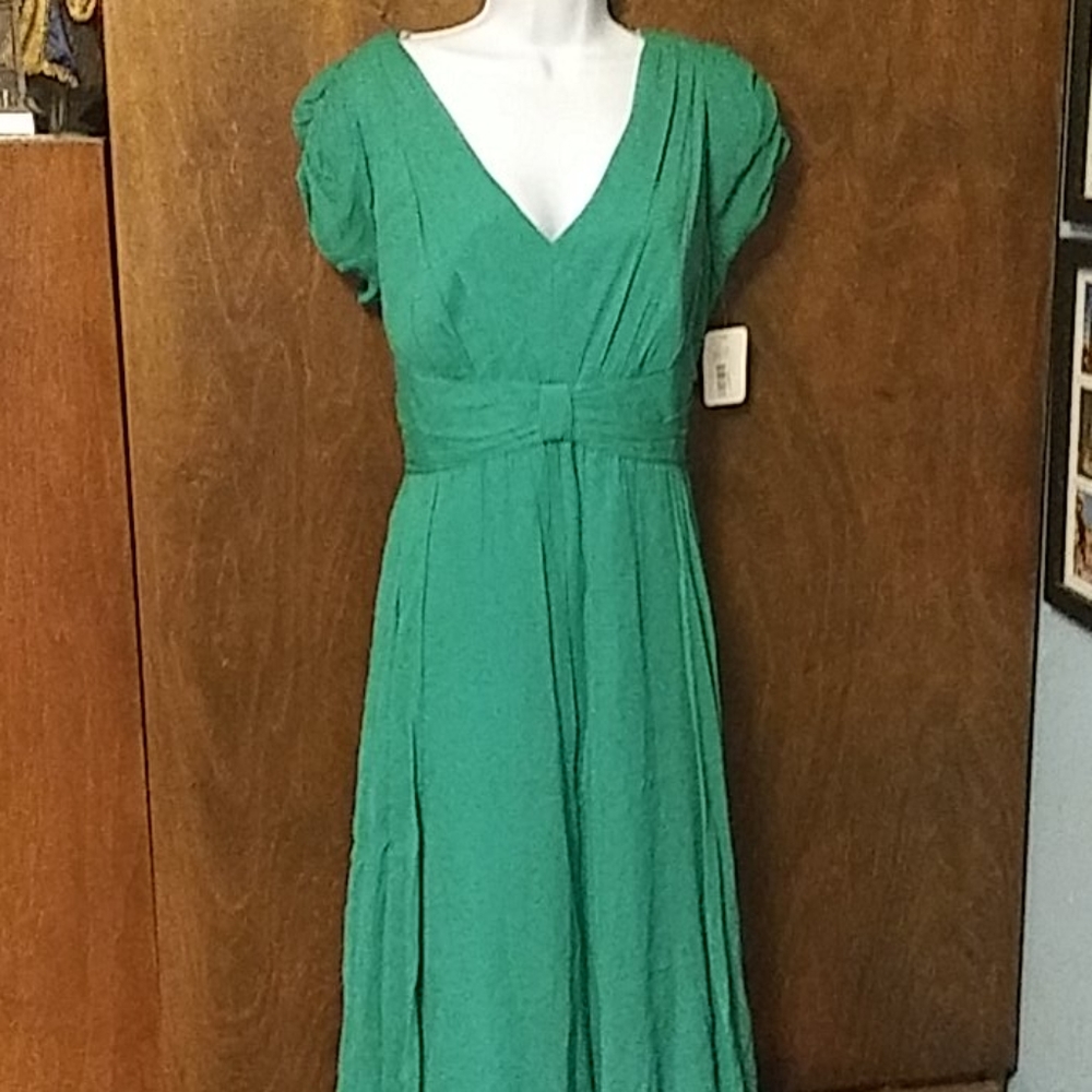 NWT SUZI CHIN for Maggie London Green Cocktail Drs